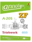 Preview: ZF Zahnradfabrik-Friedrichshafen Triebwerke Typ A-205/-BSS Reparaturanleitung & Bild-Ersatzteilliste & Explosionszeichnungen - annoligno 883